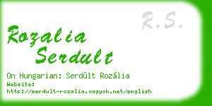 rozalia serdult business card